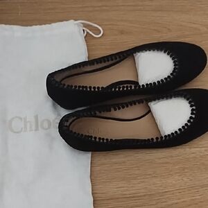 Chloe Black and White Women's Flats